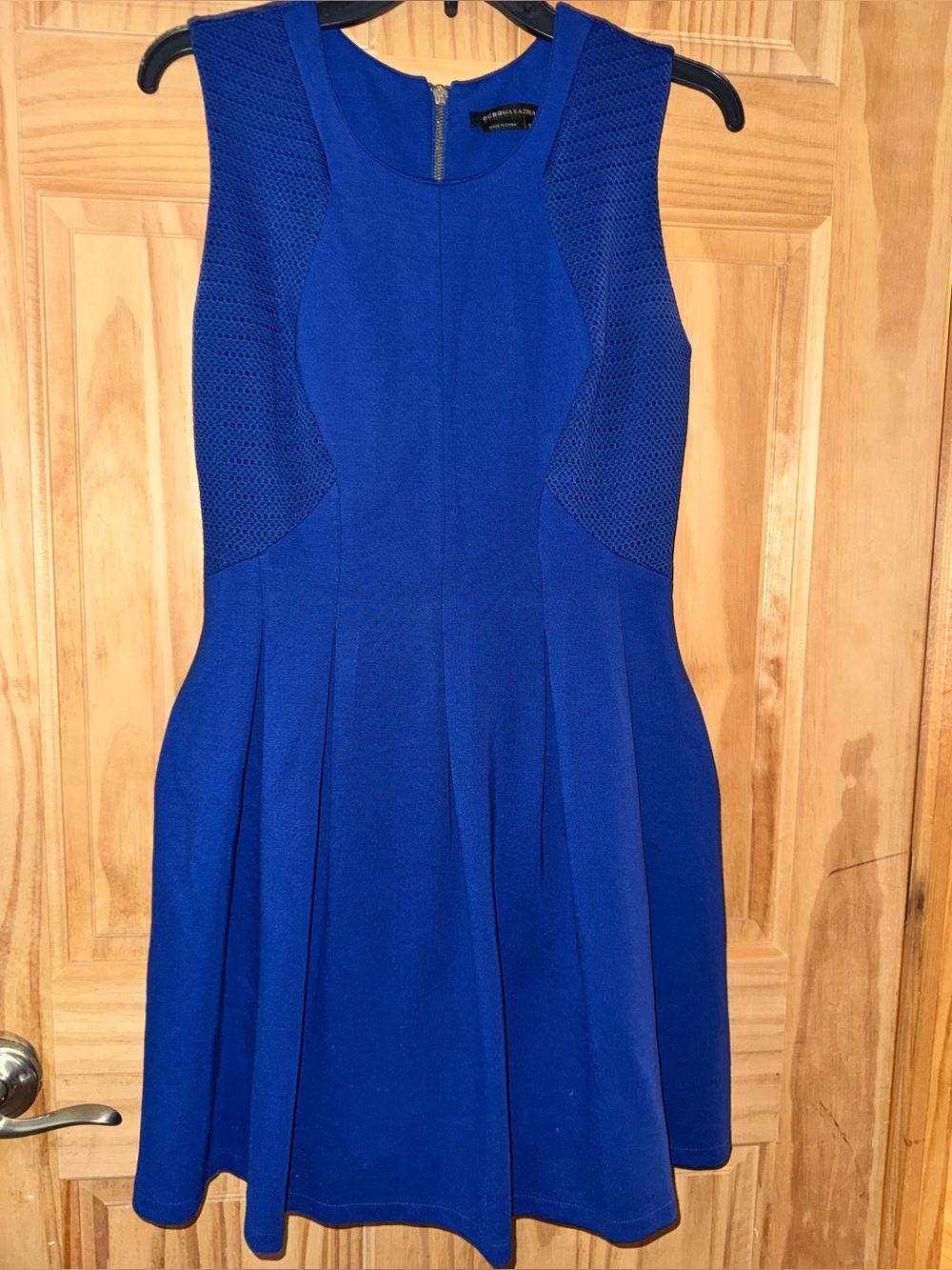 BCBGMaxAzria Cobalt Blue Sleeveless Fit & Flare Dress